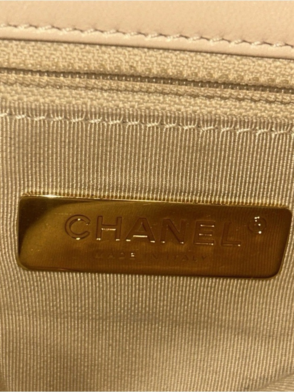CHANEL Chanel 19 Small Medium 2Way Shoulder Crossbody Bag Lambskin Leather Beige - Picture 14 of 15
